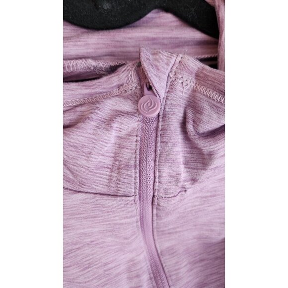 Apana Quarter Zip Long Sleeve Purple Pullover Yoga Jacket Size L - Picture 5 of 6